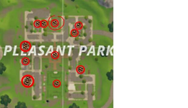 Fortnite Battle Royale: Cofres en Parque Placentero