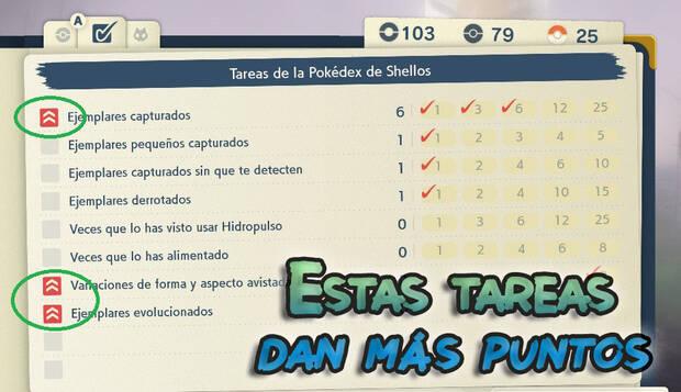 Leyendas Pokémon: Arceus - Completa las tareas con dos flechas