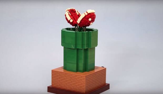 Crea una planta piraña funcional de Super Mario Bros. con piezas de Lego Imagen 2