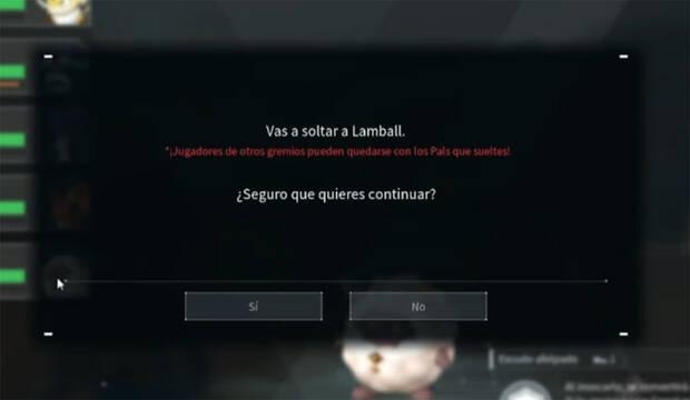 Palworld - Tirar un Pal al suelo para intercambiarlo