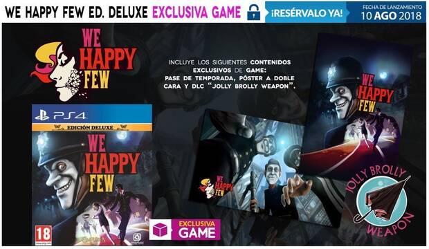 GAME detalla la Edicin Deluxe de We Happy Few para PlayStation 4 Imagen 2