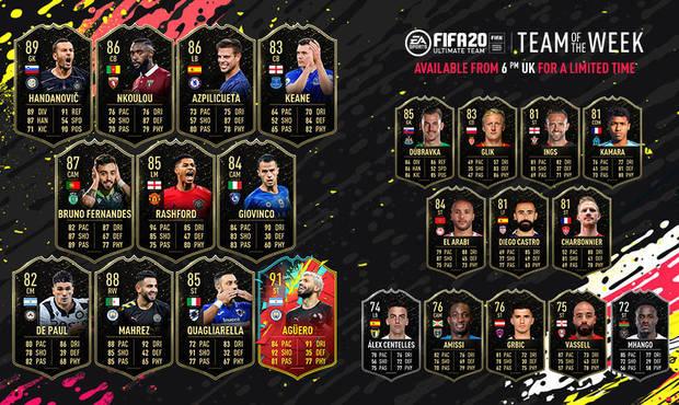 FIFA 20 FUT Plantilla completa del TOTW 18