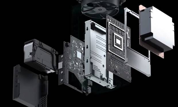 Interior de Xbox Series X.