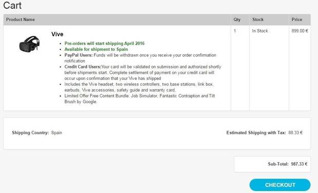 El sistema de realidad virtual HTC Vive costar 987 euros en Espaa Imagen 2