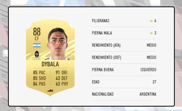 FIFA 21 - Los 25 mejores jugadores para Ultimate Team: Paulo Dybala