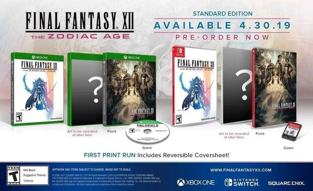 As es la preciosa portada reversible de Final Fantasy XII: The Zodiac Age Imagen 3