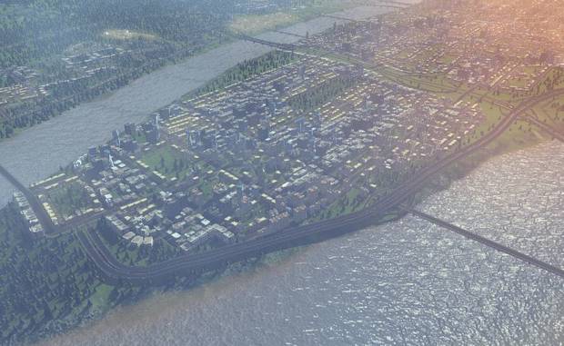 ‘Cities: Skyline’ hace gala de un motor gráfico bastante notable. La distancia de dibujado es enorme, con efectos climatológicos muy lustrosos.