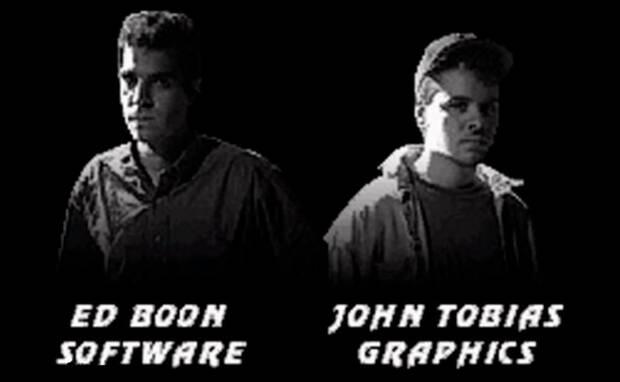 Boon y Tobias en los cr�ditos de Mortal Kombat 3. Boon es ahora el responsable de NetherRealm Studios, mientras que Tobias dej� Midway en 1999.