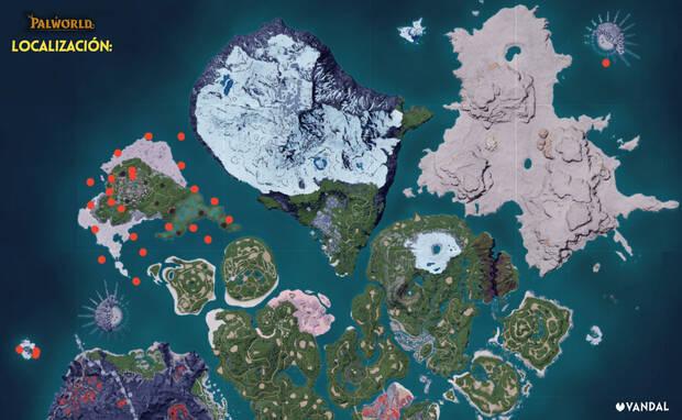 Palworld - Mapa con la localizaci�n del Pal Penking Lux