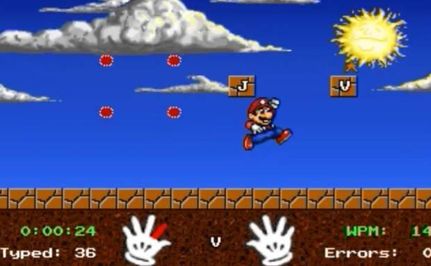 Captura de Mario Teaches Typing.
