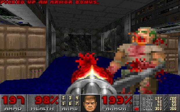 La sangre y el gore eran habituales en Doom, que era a la par admirado y criticado por su violencia.