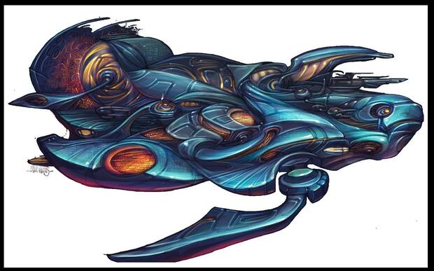 La nave en la que transcurrir�a la aventura.