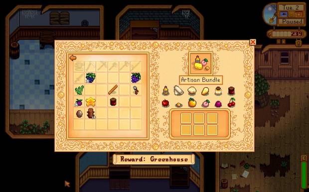 Los objetivos del Community Center consisten en llevar objetos determinados de todo tipo que has recolectado o encontrado.