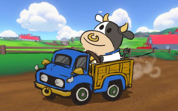 Arte de la vaca en Mario Kart World