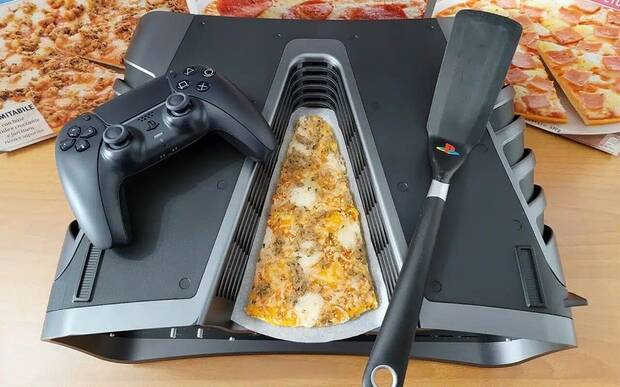 Fotografa del kit de desarrollo de PS5 vendida recientemente como horno para pizzas por 6000 dlares