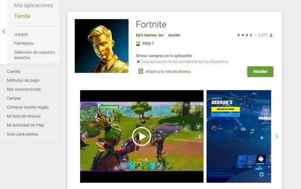 Cómo descargar Fortnite en móviles Android - Descargar el juego desde Play Store de Google