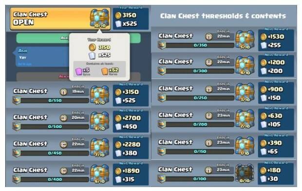 cofres de clan clash royale