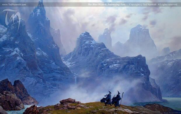 Magos azules en una ilustraci�n de Ted Nasmith