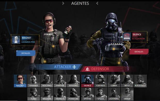 Area F2 agentes clon Siege