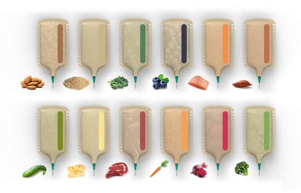 Purés de ingredientes para imprimirlos en 3D
