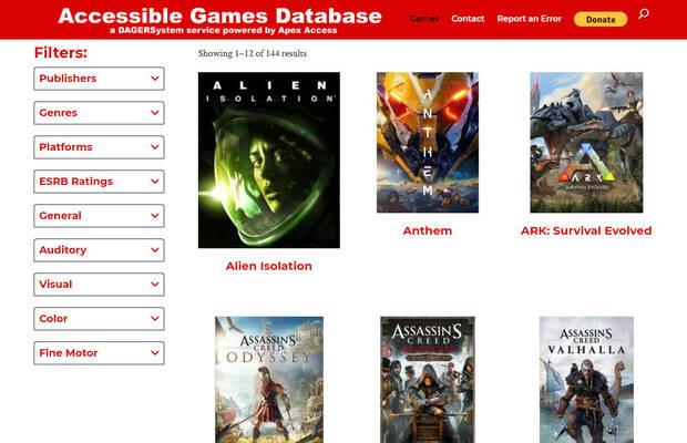 Accesible Games Database ayuda a los jugadores con discapacidad