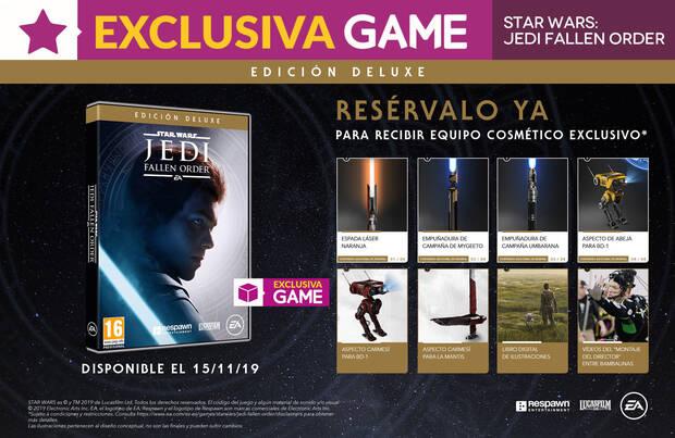 GAME detalla sus incentivos por reserva y ediciones para Star Wars Jedi: Fallen Order Imagen 3
