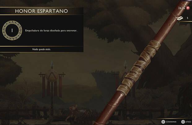 God of War Sons of Sparta - Empu�adura de lanza Honor espartano
