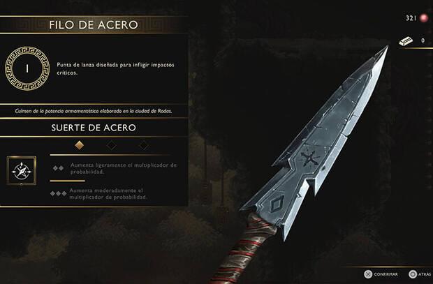 God of War Sons of Sparta - Punta de lanza Filo de acero