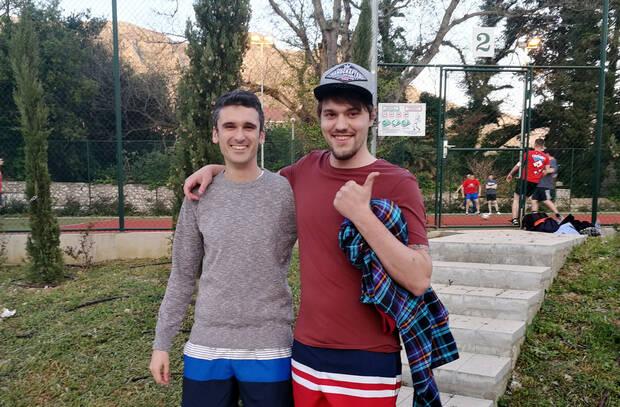 Jaumandreu con Edu Verz (Brainwash Gang) en el Reboot Develop de 2017.
