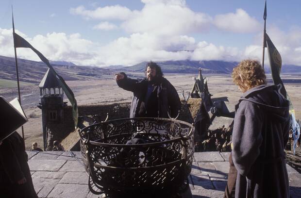 Peter Jackson en el rodaje de una de las secuencias de �El retorno del rey�.