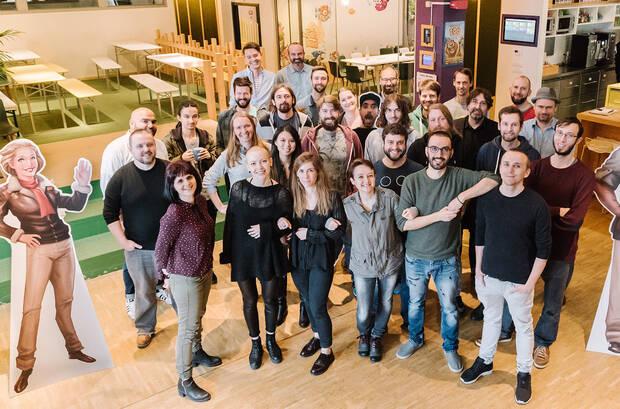 El equipo de Pearl's Peril al completo.