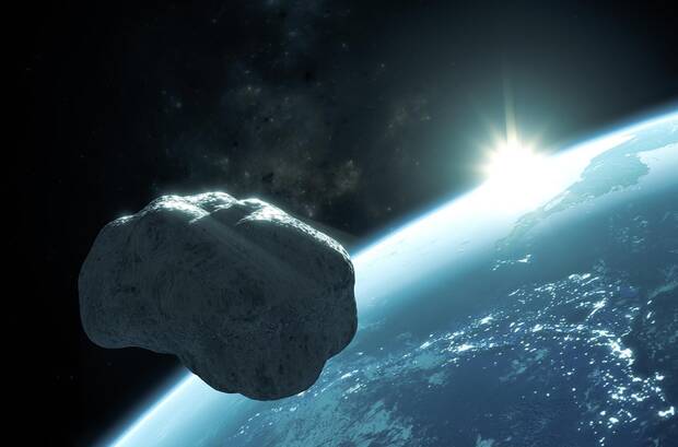 Formación de los océanos y meteoritos cayendo en la Tierra