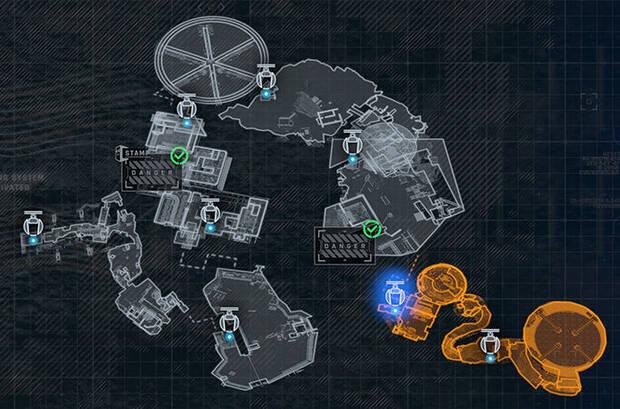 Pragmata - Mapa de la zona Torre Nexus del sector Minas de l�num