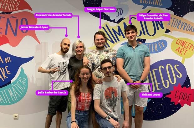 El equipo de diseño de Spiky Duck, que trabaja en 'Maskerade'.