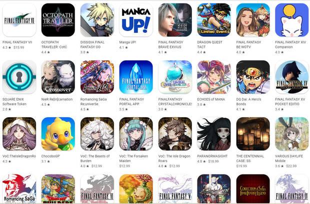 Juegos de Square Enix en Android.