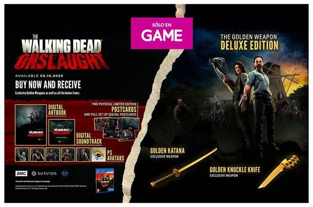 GAME detalla el contenido por la reserva de The Walking Dead Onslaught en PS4 Imagen 3