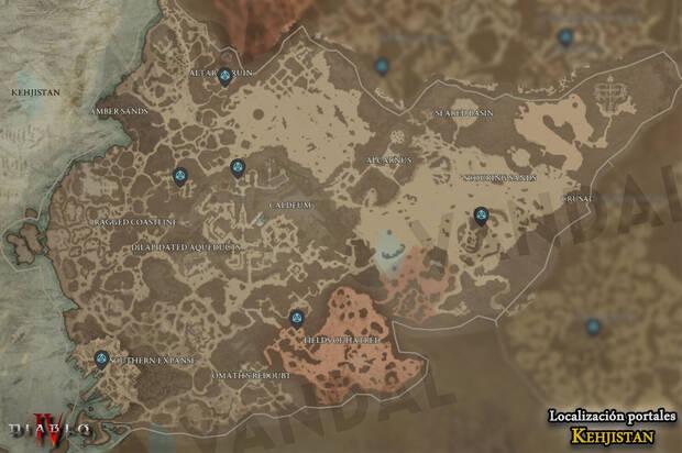 Diablo 4 - Localización en el mapa de todos los transportadores de Kehjistan