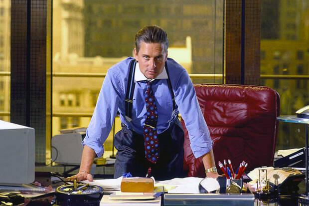 Gordon Gekko en Wall Steet