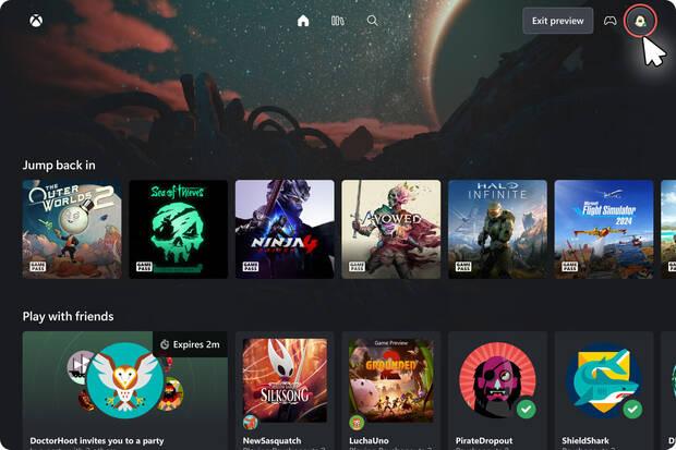 Nueva experiencia Xbox Cloud Gaming ya disponible para miembros de Xbox Insiders