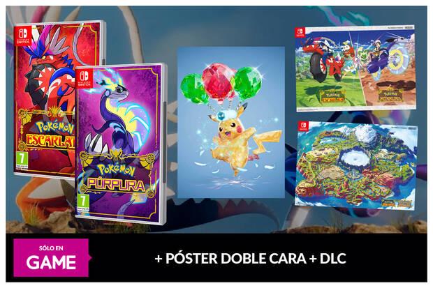 Pokmon Escarlata y Prpura para reservar en GAME con regalo de pster y DLC exclusivos