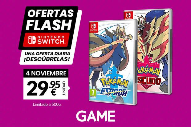 GAME anuncia sus nuevas ofertas flash para Switch: Pokmon Espada o Escudo por 29,95 euros Imagen 2