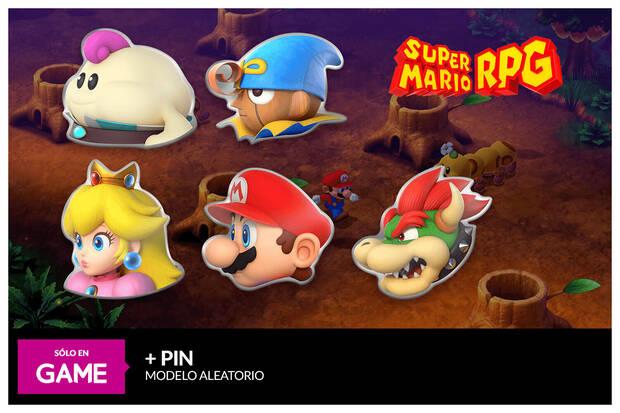 Pin exclusivo al reservar Super Mario RPG en GAME.