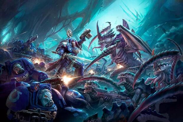 Artwork promocional de la Cuarta Guerra Tirnida de Warhammer 40.000