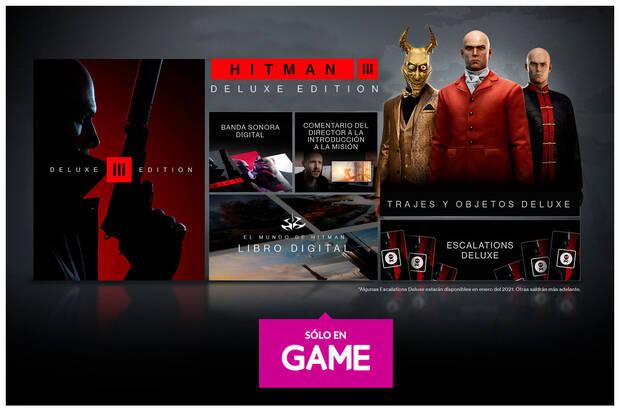 Contenido de la Edicin Deluxe de Hitman 3 en GAME.