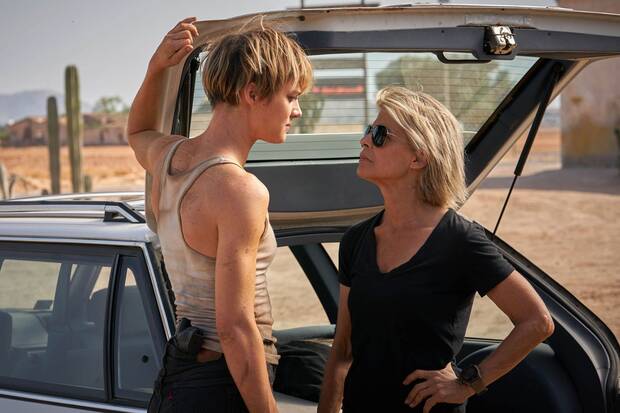 Linda Hamilton y Mackenzie Davis en Terminator