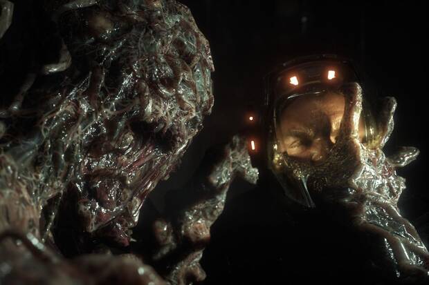 Dead Space vs The Callisto Protocol: un gusanero agarra el casco de Joel