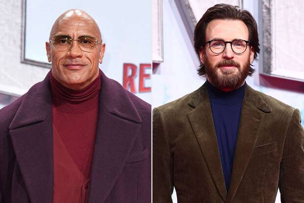 Dwayne Johnson y Chris Evans