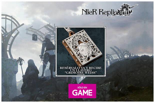 Llavero de regalo con la reserva de NieR Replicant ver.1.22474487139… en GAME.
