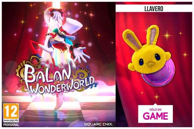 Regalo de peluche-llavero al reservar Balan Wonderworld en GAME.