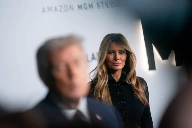 Melania y Donald Trump en la premiere del documental